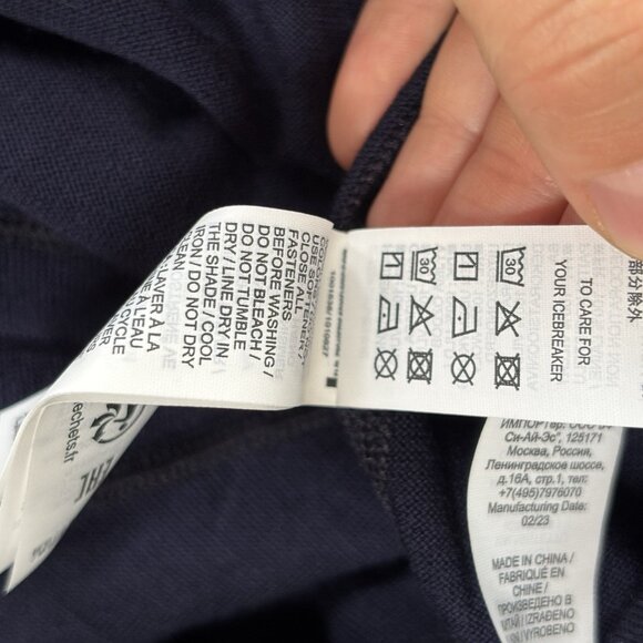 Icebreaker Merino Sweater Mens XL Blue 200 1/4 Zip Pullover Base Layer Techwear - Picture 13 of 16